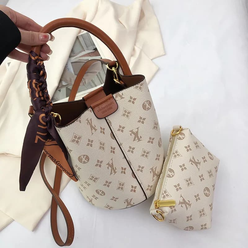 Sac seau imprimé tendance pour femme, fourre-tout à bandoulière tout-en-un (2025)
