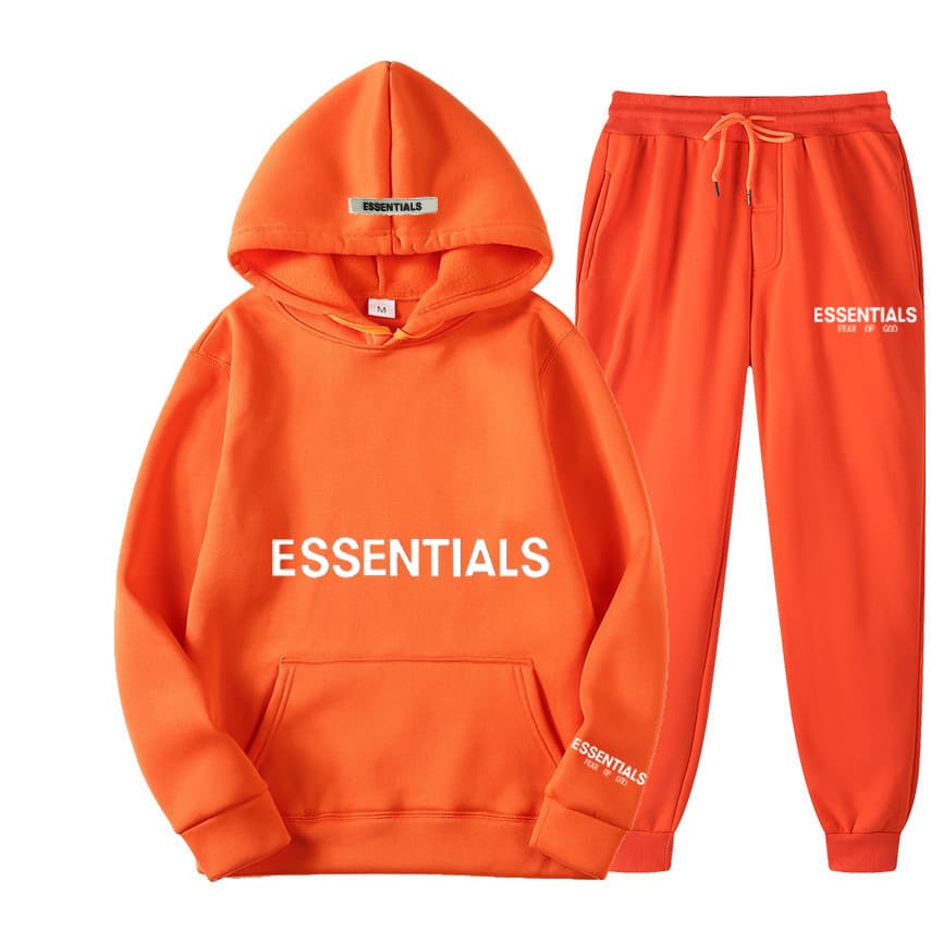 Essentials Double ligne peur de Dieu ensemble tendance poitrine Logo imprimé lettre Couple veste polaire F