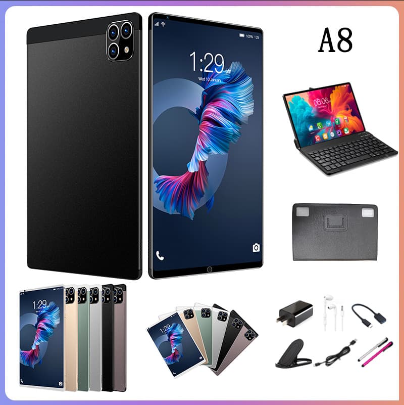 8 Inch Android Tablet With IPS HD Screen, Bluetooth, Dual SIM, GPS, And Voice Calling - MTK Quad-Core Processor, 16GB Storage, 9+ Hours Battery Life
