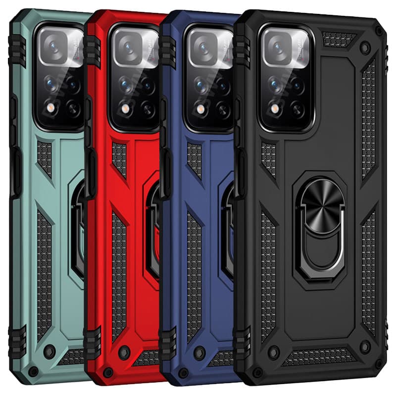Shockproof Armor Bumper Case For Xiaomi Redmi Note 12 11 11S 10 Pro Max 11T 10T 10C 10S 5G X3 A1 X4 X5 13 12X Metal Ring Cover