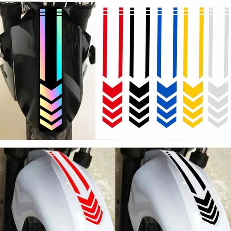 Motorcycle Mudguard, Body Reflective Arrow Line Warning Sticker, Electric Car A313