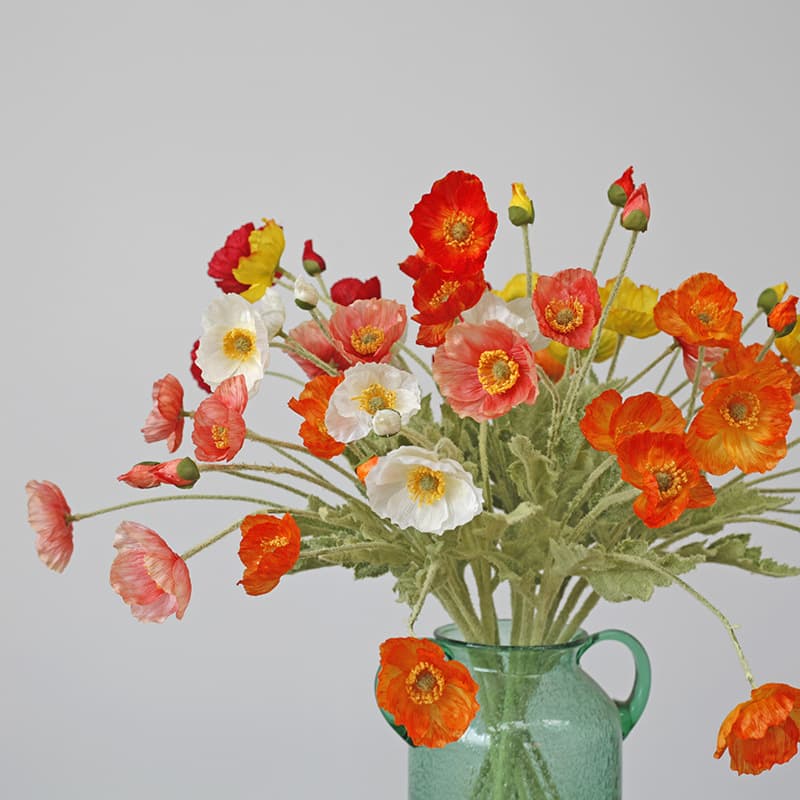 Home decoration simulation flower corn poppy planting velvet flower art artificial flowers