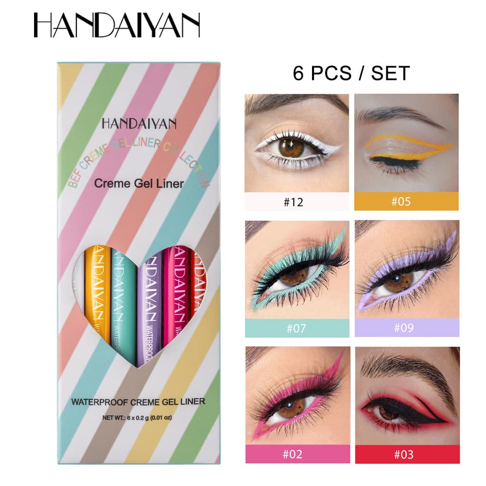 Eyeliner pencil set Han Daiyan Colorful eyeliner Gel Waterproof and Non dizzy Fine Rotating eye shadow Pen Makeup