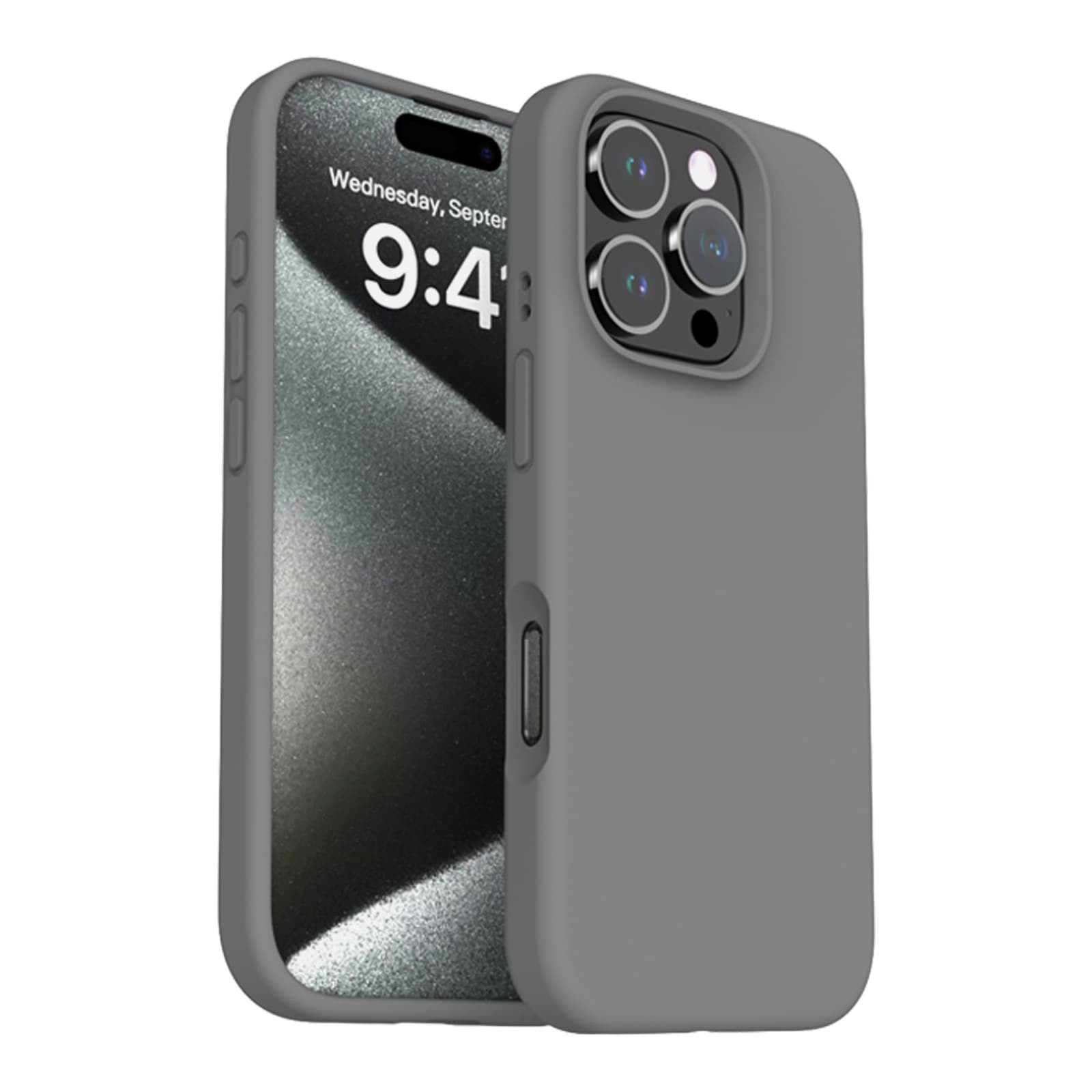 Simple solid color anti drop Aple 16ProMax mobile phone case suitable for iPhone 16 liquid silicone mobile phone case