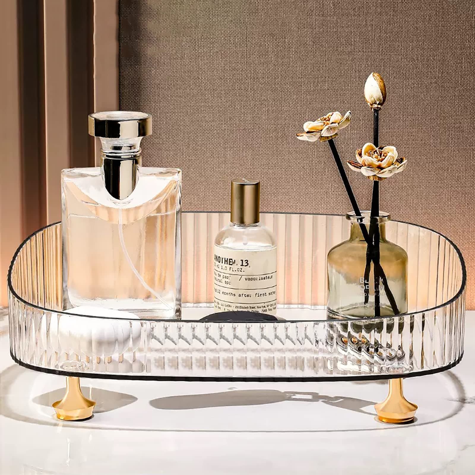 Plateau de toilette RYYD - Organisateur de parfums|Grande capacité|Scandi