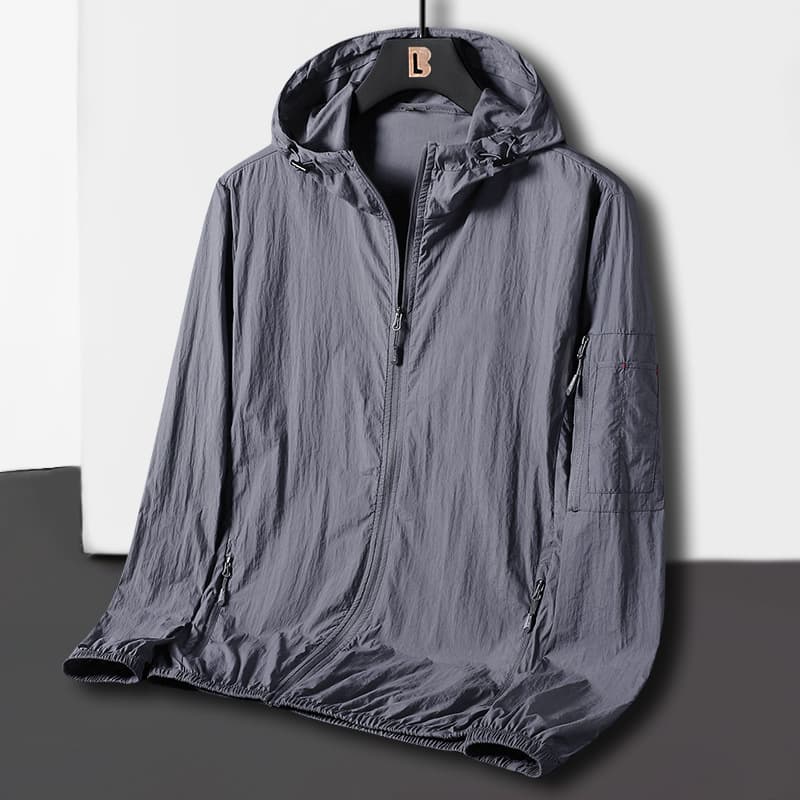 Men's UPF 50+ Sun Protection Hooded Jacket – Quick-Dry Fishing Windbreaker (S-5XL, 5 Colors) – Lightweight Outdoor Sports Coat