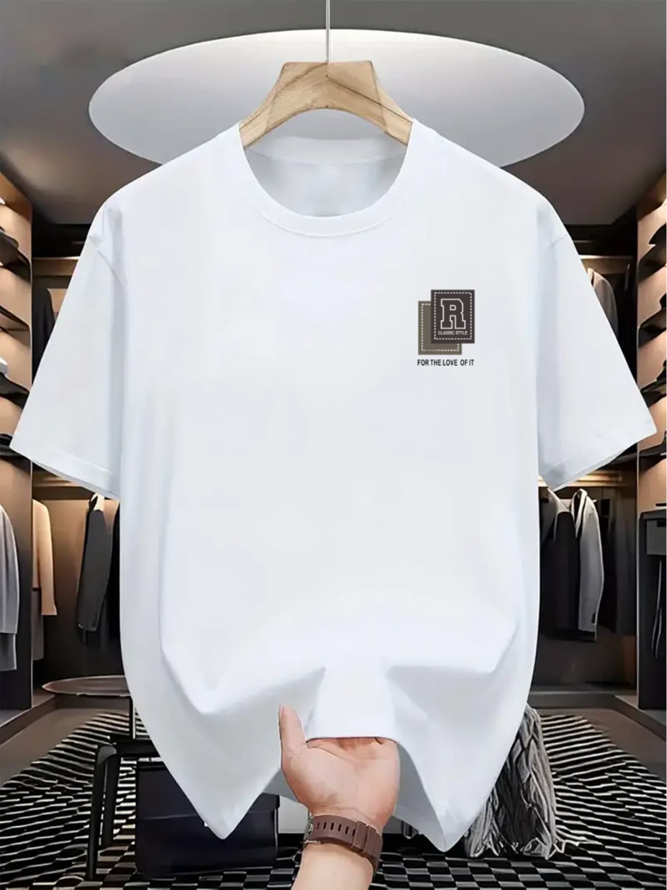 100 Cotton Men's Summer Short Sleeved Round Neck Loose Oversized T-shirt Top Breathable And Comfortable