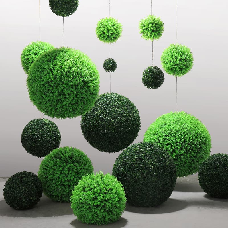 Hanging Artificial Eucalyptus & Milan Grass Ball - Decorative Faux Greenery For Home, Hotel, And Commercial Spaces (Multiple Sizes Available)