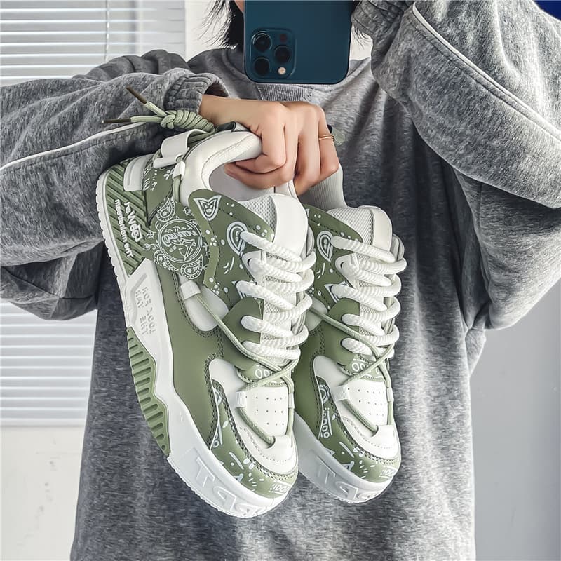 Men's Platform Sneakers – Thick Sole Breathable Shoes (Height Enhancing & Versatile)