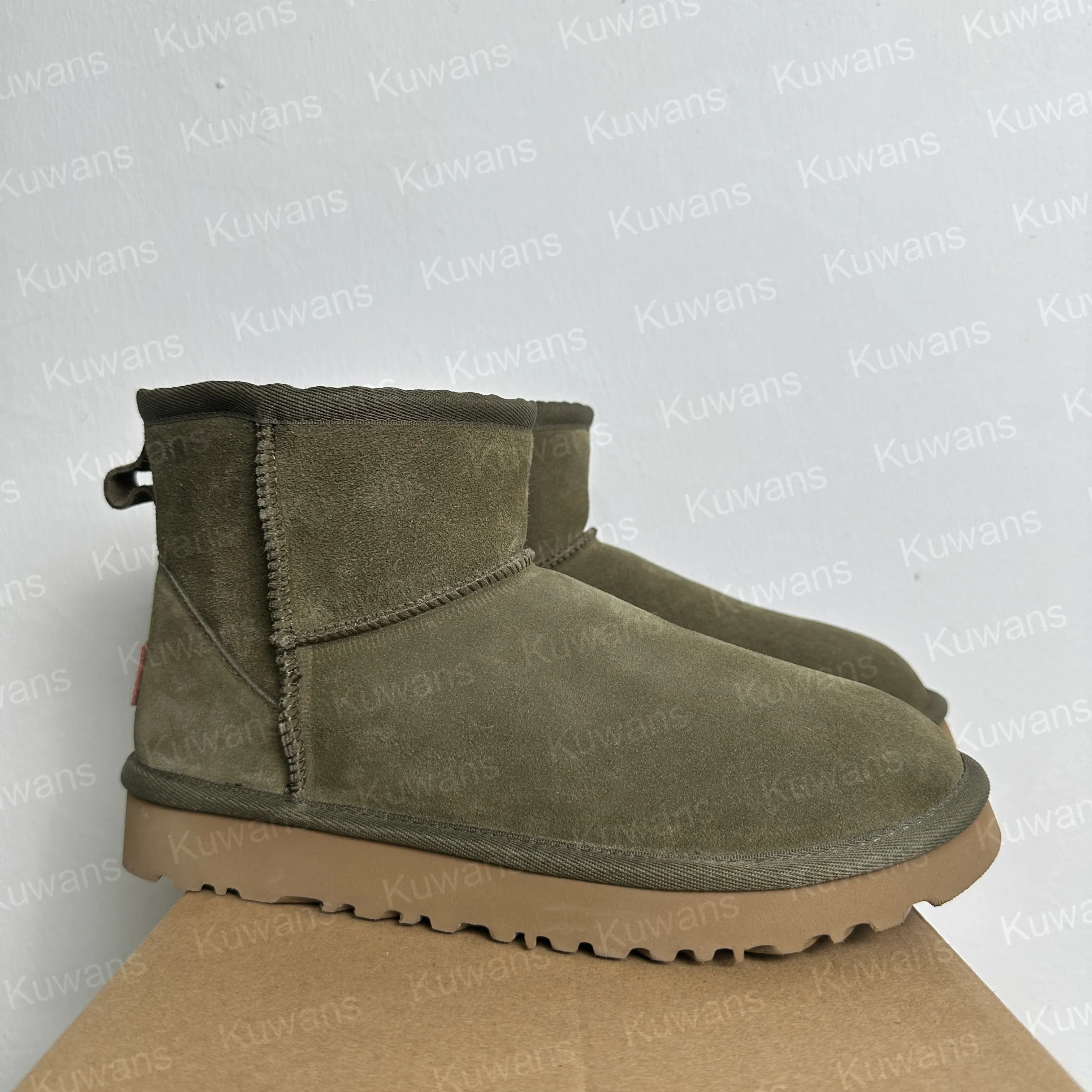 U GG Designer Classic Ultra Mini Bottes de Neige Plateforme Courte Femmes Hommes Fourrure Peau de Mouton Tasman Tazz Chesut Sable Graine de Moutarde