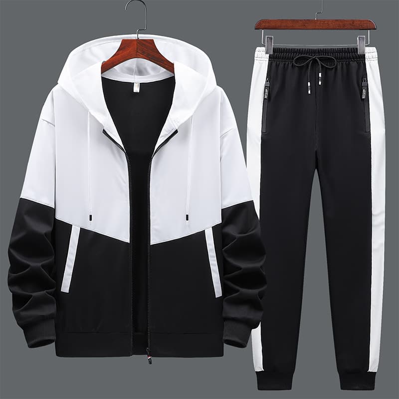 Fashion, casual, autumn and winter sports, unisex hooded jacket, youth trend student set