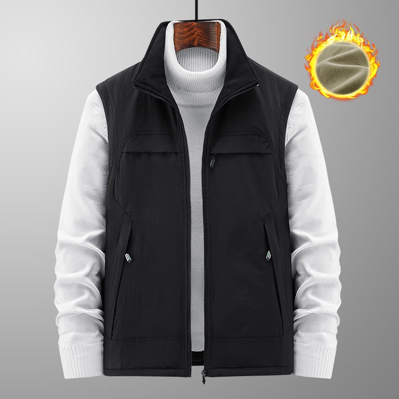 Gilet de pêche pour homme à séchage rapide avec de multiples poches - Veste sans manches légère en nylon pour les activités de plein air et les