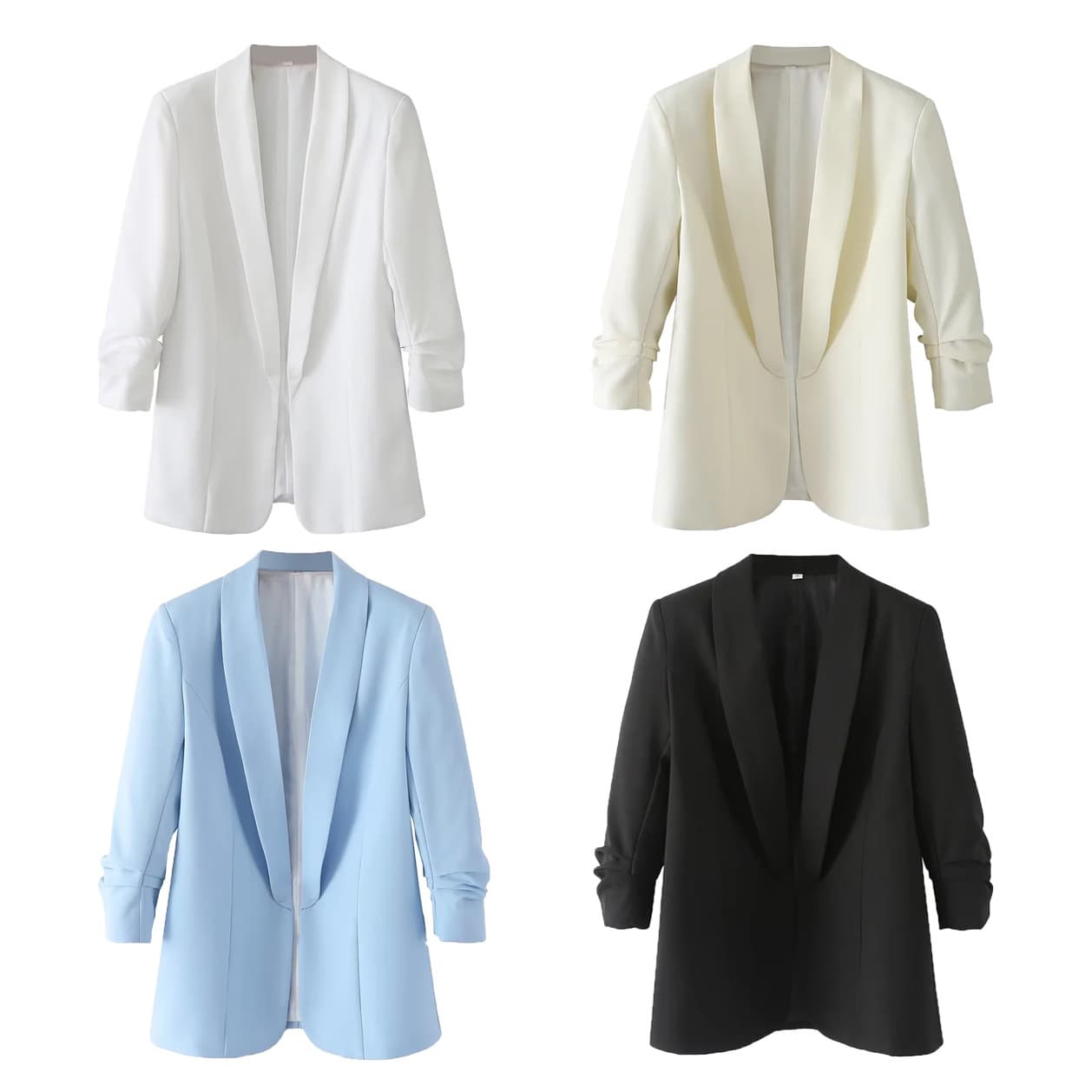 Women's clothing spring new women's casual roll-up sleeve lapel small suit jacket women's top 8PS1059