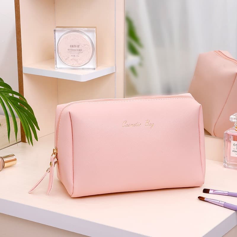 Makeup Tools & Accessories New Large Cosmetic Bag, Simple And Fashionable Storage Bag, Solid Color Waterproof Wash Bag, Multi Functional Lipstick Bag