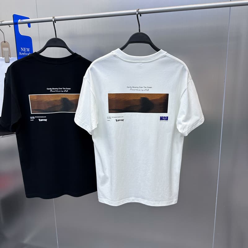 Men's Fashion Brand Landscape Fashion T-shirt Simple Short-sleeved Youth Loose Original T-shirt B1DAD2317