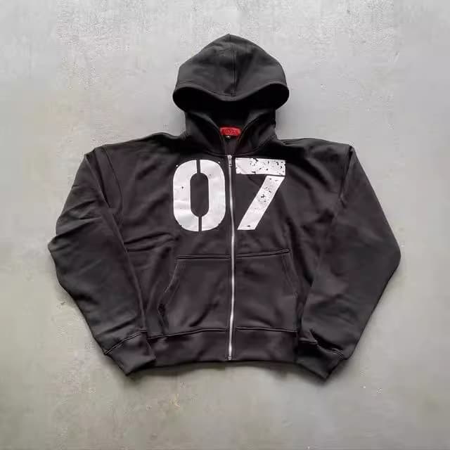 Men's Clothing Trendy Street Loose Sweater Suit For Men And Women Hip Hop Sports Zipper Hooded Sweater Pants Suit