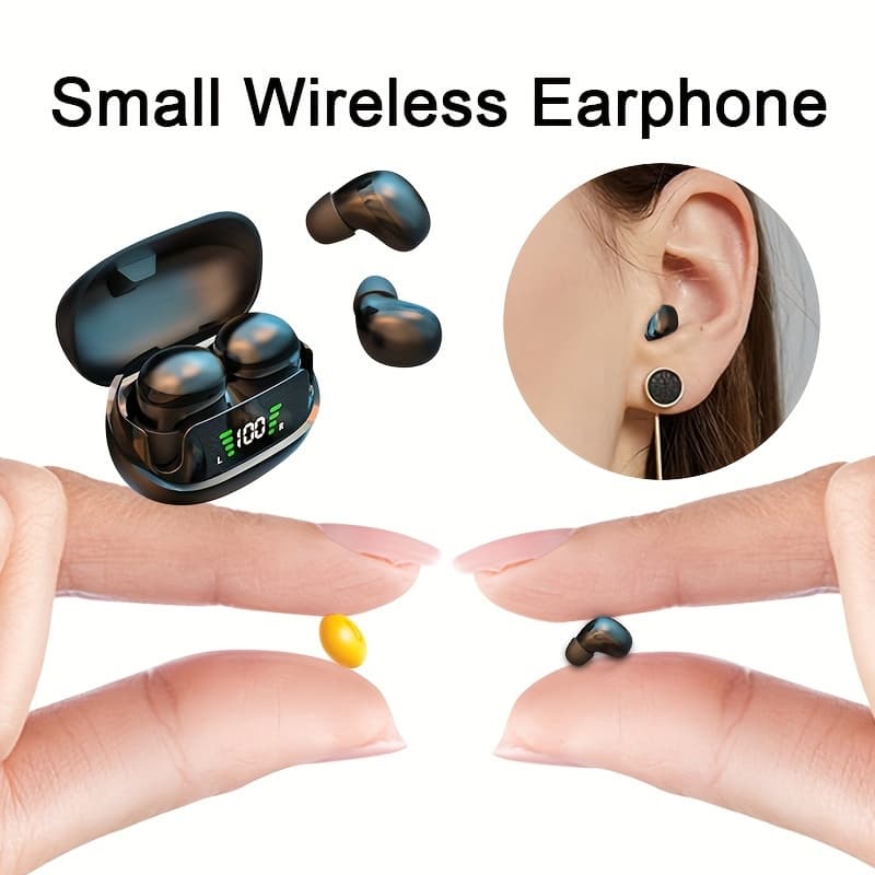 True Headset Phantom Mini Ultra Wireless No Flash Light Small Ear Sleep : Enjoy Music With Noise Cancelling& Long