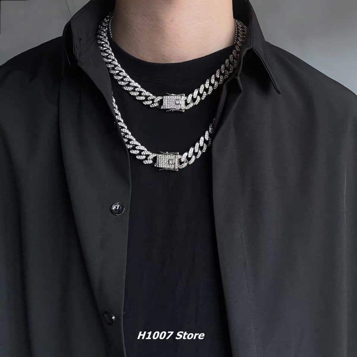 Bracelet cubain en alliage de zinc plaqué or pour homme, accessoire de mode hip-hop