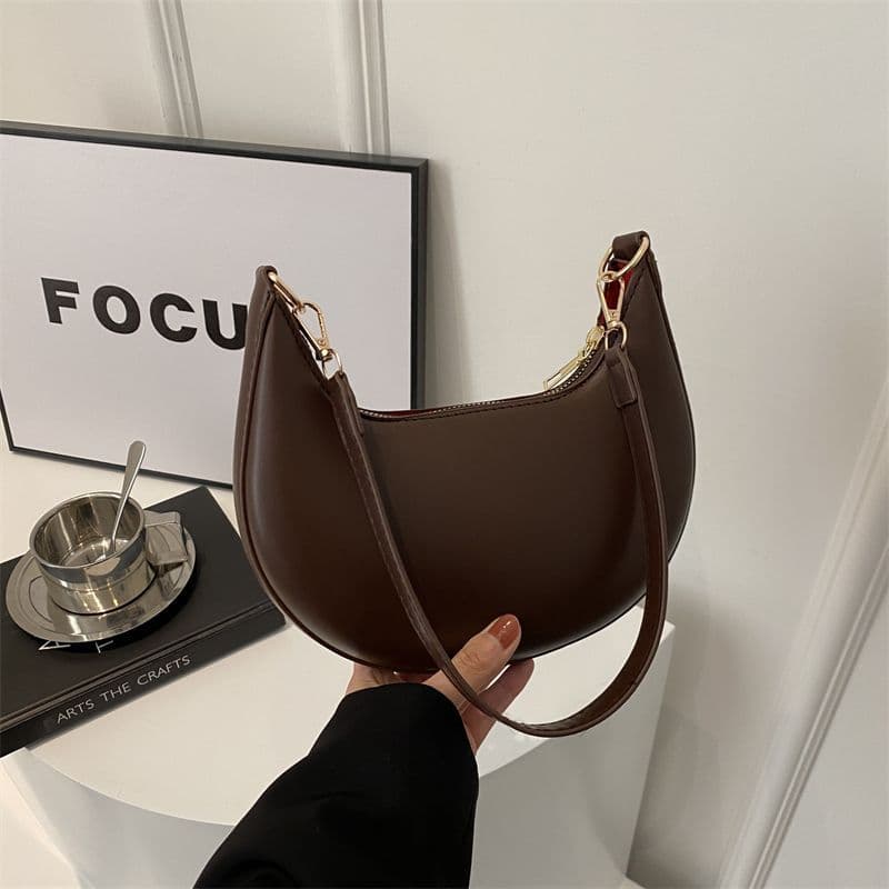 French Style High-E Niche Crescent New Simple Shoulder Versatile Textured Bag For Women Fashion Uerarm Half-Moon