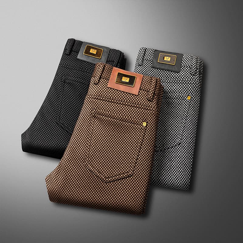 Men's Clothing Casual Pants Autumn And Winter New Fashion Business Pants Slightly Elastic Anti Wrinkle Straight Warm Trousers