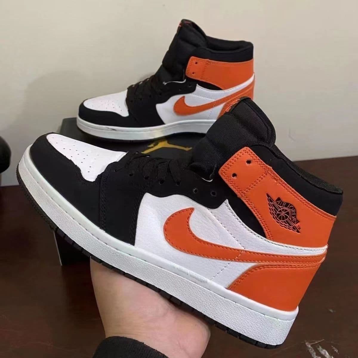 Baskets montantes Qiao 1 pour homme, modèle No.1 Basketball noir et blanc panda, style décontracté pour couple.