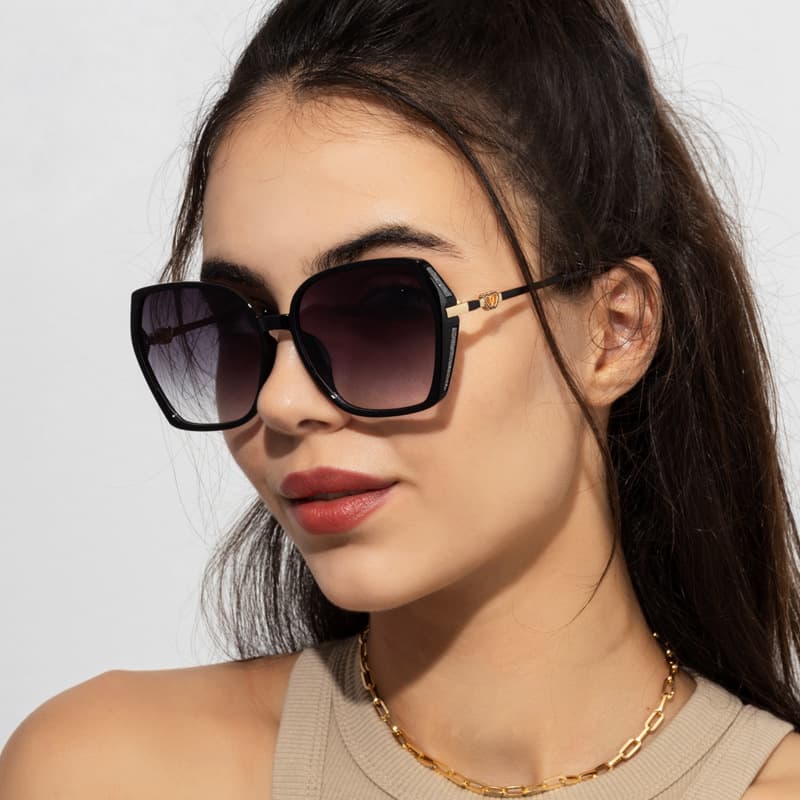 Unisex Accessories diamond sunglasses anti ultraviolet large frame sunglasses