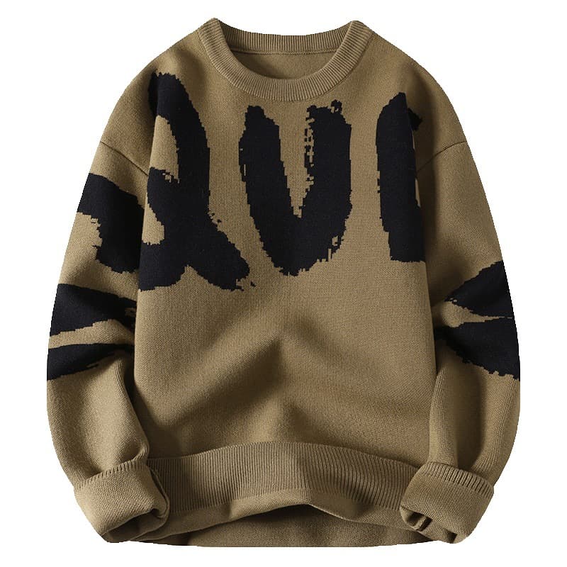 Vêtements pour hommes pull hommes automne-hiver pull épaissi homme tendance homme grande lettre tricots homme