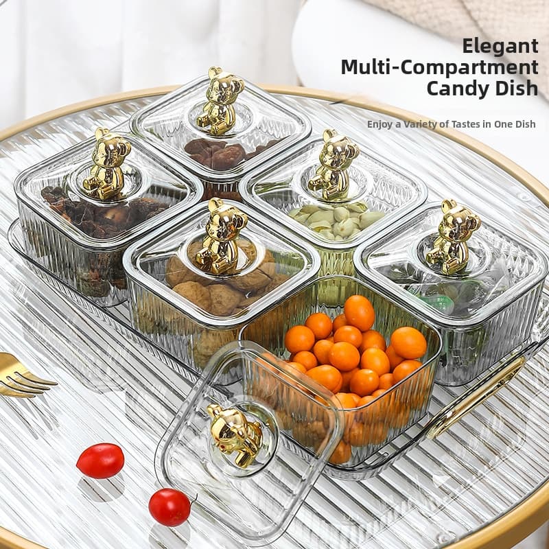 Home Coffee Table Dried Fruit Plate High Value Living Room Snack Plate Candy And Melon Seed Plastic With Lid