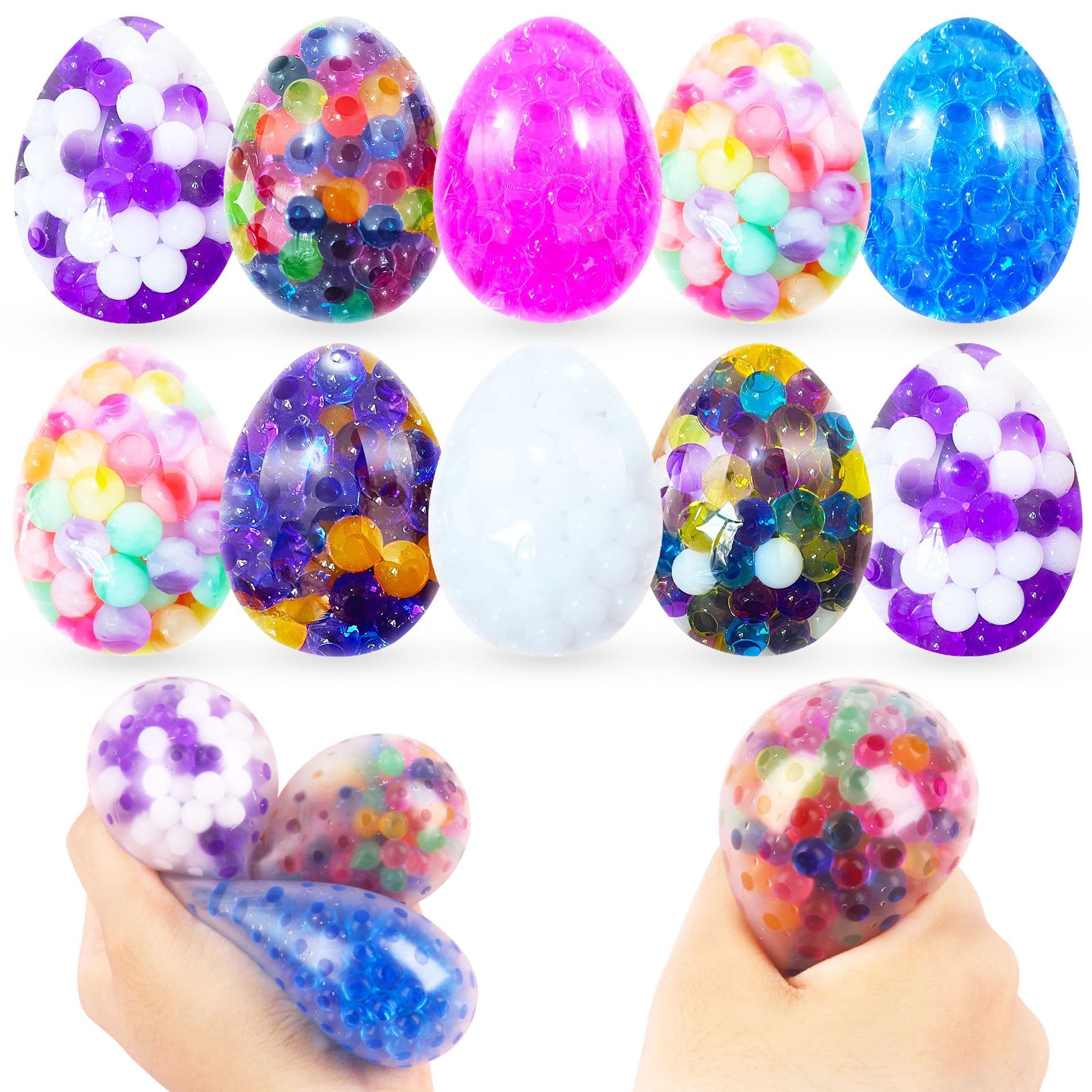 Foam Squishies Unbreakable Eggs For Easter Squeeze Vent TPR Grape Ball Simulation Egg Squeeze Fun Decompression Play