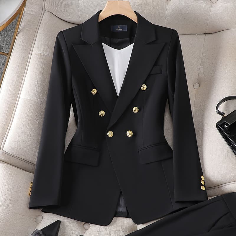 Women White Fashionable Formal Suit High-end Temperament Goddess Style Suit