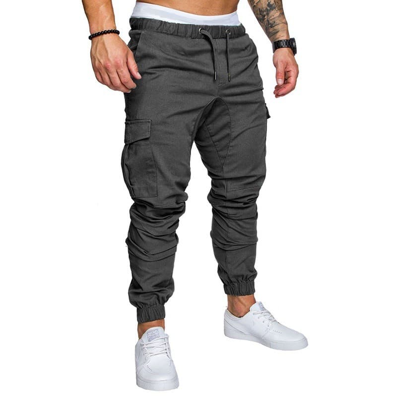 Men's Workwear Cargo Pants - Multi-Pocket Utility Trousers With Durable Woven Fabric, Year-Round Casual Pants