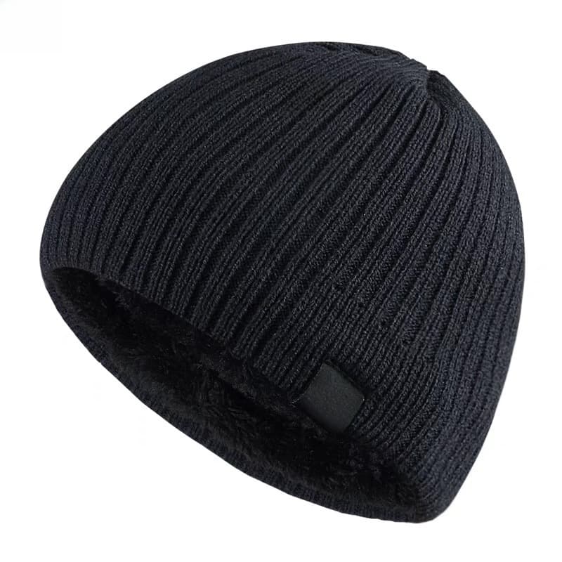 Unisex Hat men's fleece-lined thick warm earmuffs closed toe knitted hat men's new windproof cold-proof wool hat