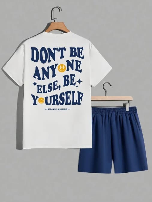 Ensemble T-shirt et short à manches courtes pour homme, imprimé numérique 3D, respirant et décontracté, collection été Cross Border
