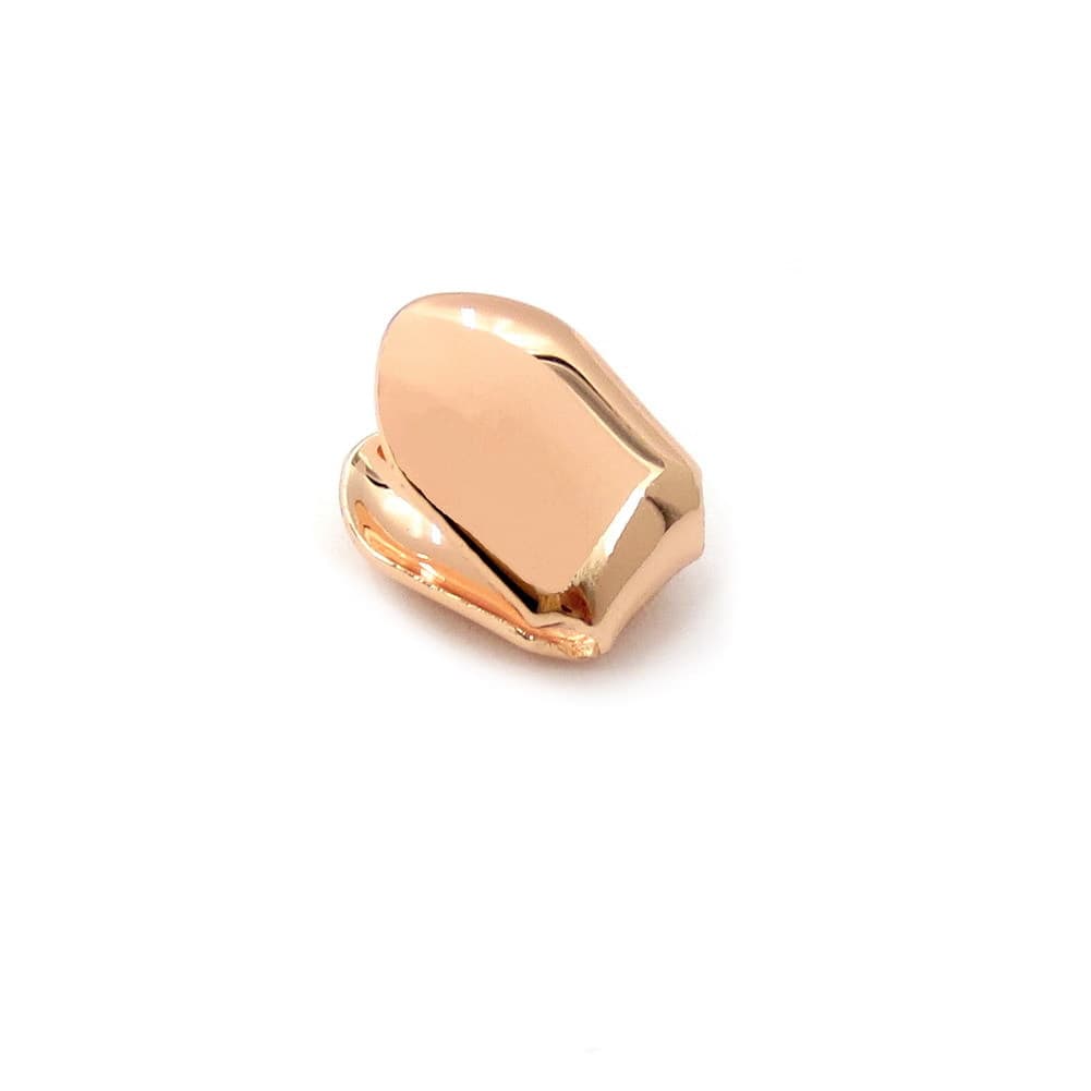 Grillz Hip Hop en Or pour une Dent - Bijou Dentaire Plaqué Or pour Hommes et Femmes - Design en Forme de U Disponible en Or, Argent, Or Rose et Gris