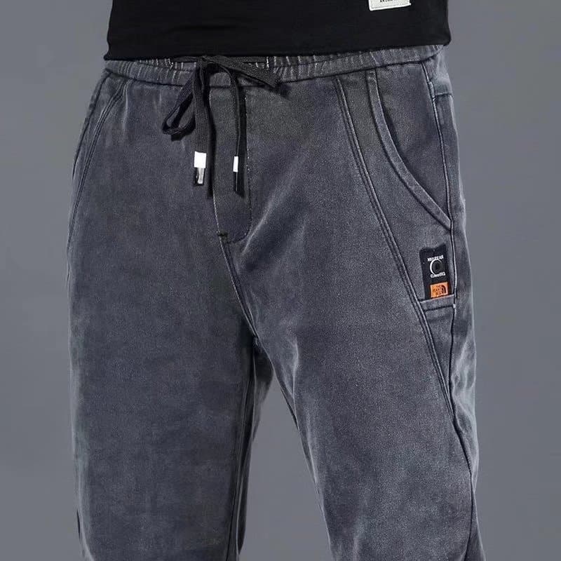 Elastic Jeans Men's Large Size Loose Straight Casual Trousers Spring And Autumn Durable Wear-resistant Labor Insurance Work Pants