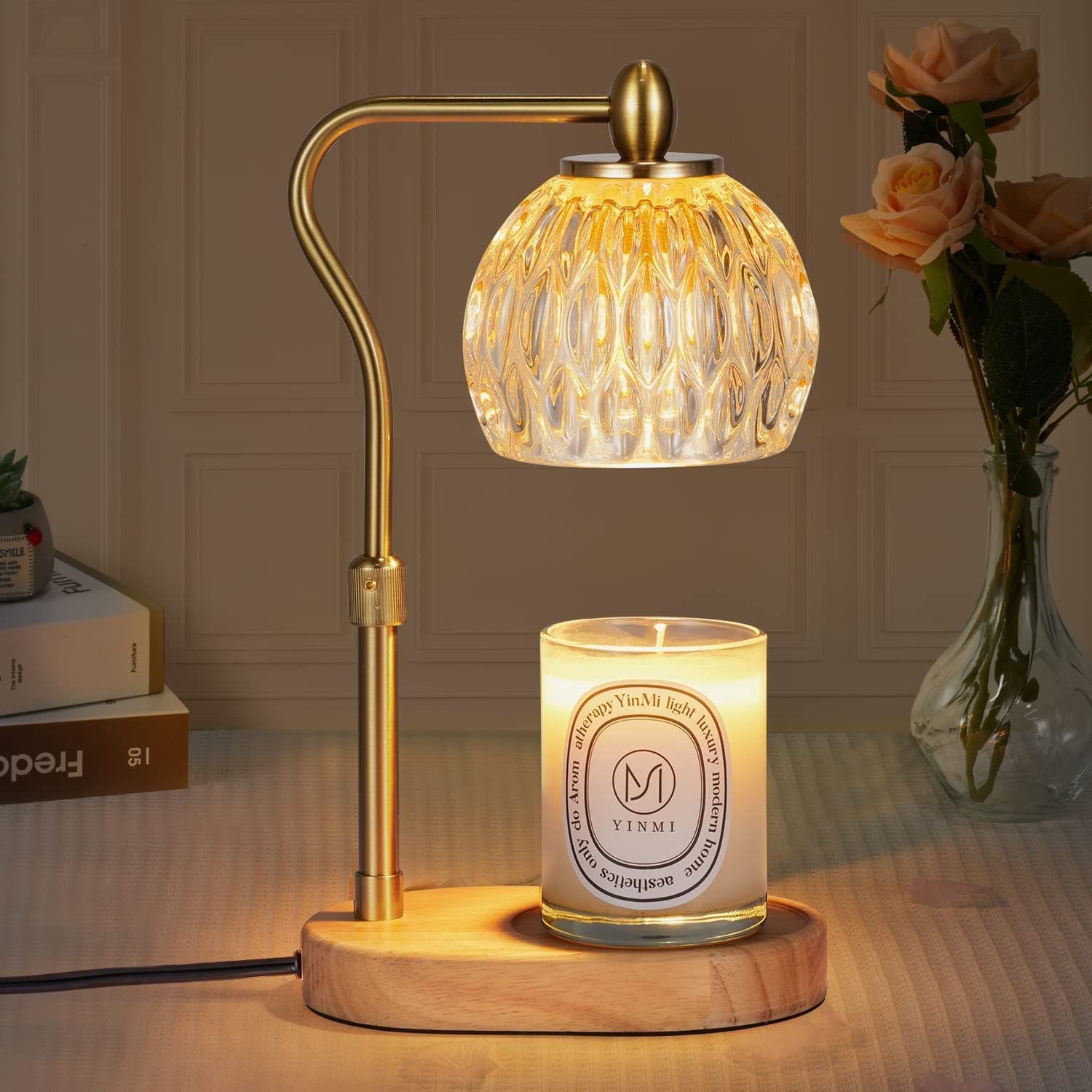 Home Furniture New Liftable Wax Melting Lamp Aromatherapy Lamp Glass Aromatherapy Furnace Bedside Lamp Timed Melting Candle Lamp Bedroom Table Lamp