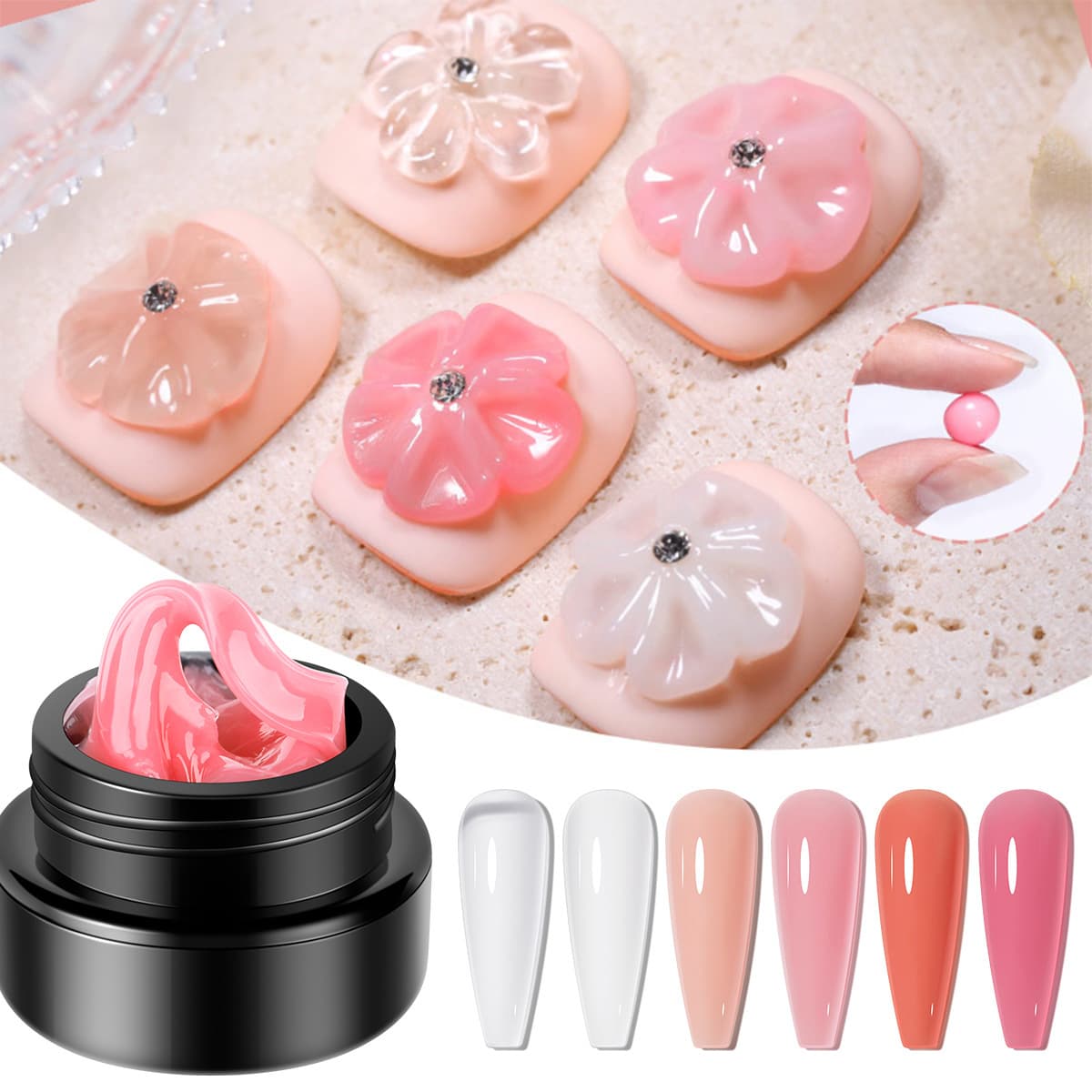 Nail Glue Canned Nail Extension Glue Solid Carving Shaping Paper Free Non Sticky Fast Extension Nail Stickers
