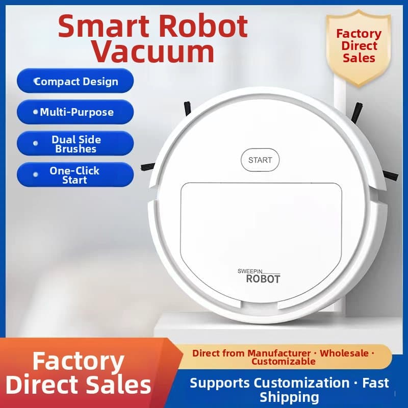 Smart Home Robotic Vacuum Cleaners Rechargeable Household Appliances