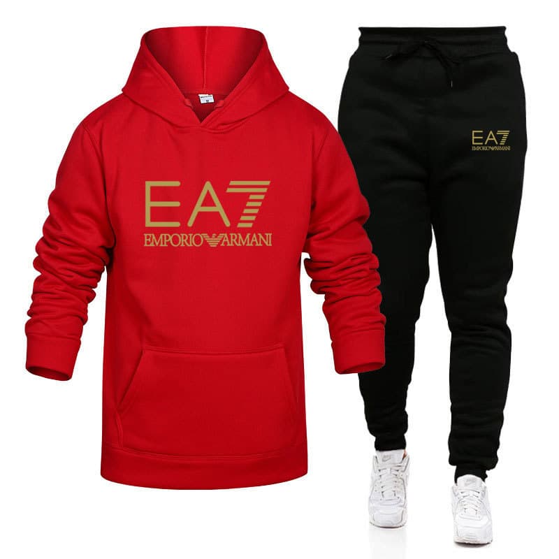 Ensemble pull et pantalon ample brossé pour homme et femme, décontracté, taille européenne, couleur unie, saison automne/hiver 2023, deux pièces