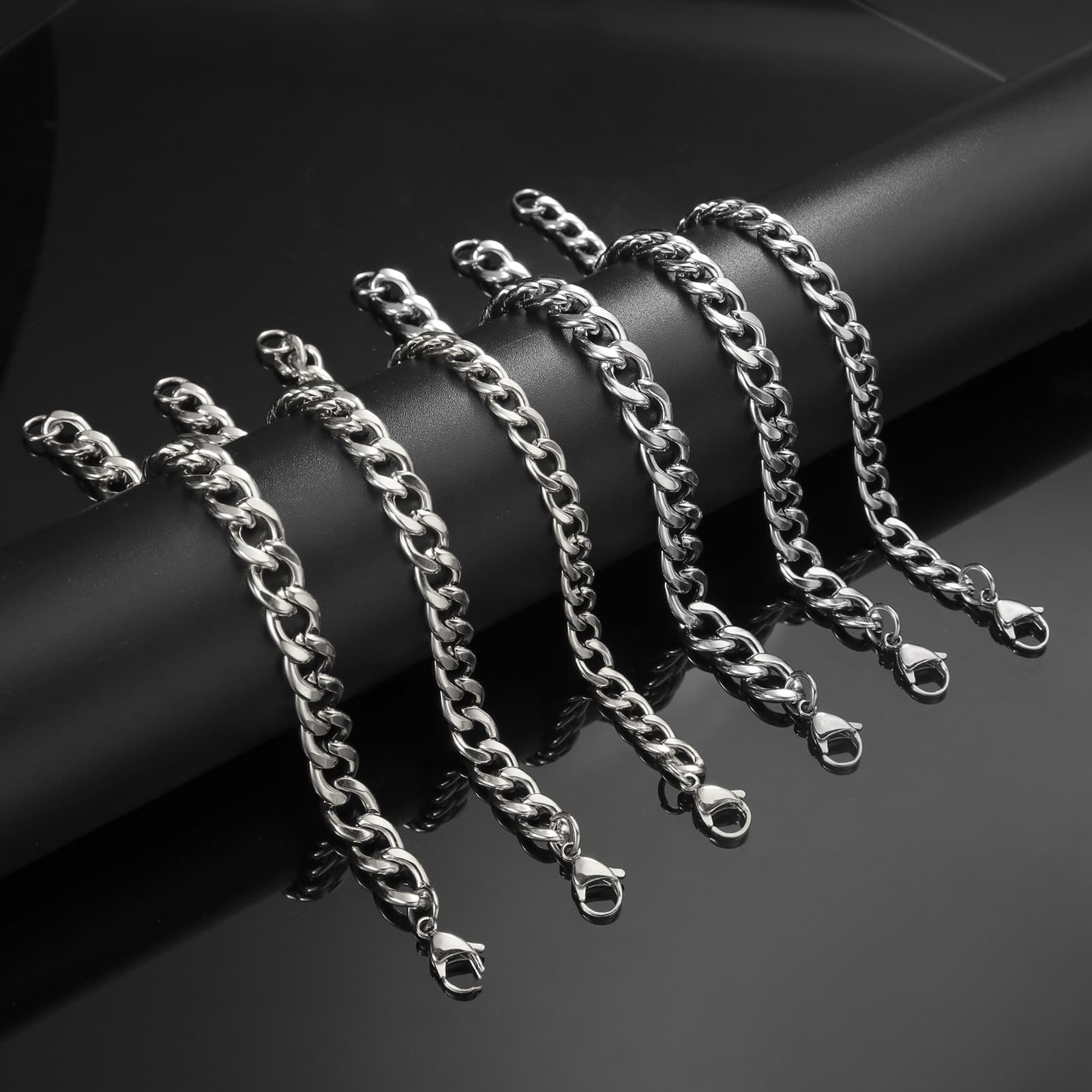 Cuban Chain Hip Hop Ladies Men's Couple Jewelry Stainless Steel Trend Punk Gift Stainless Steel Bracelet