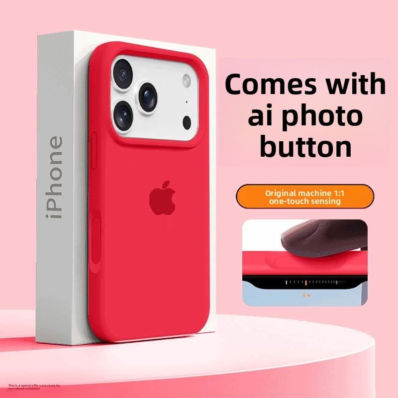 Coque en silicone liquide antichoc de style militaire avec protection intégrale et boutons intégrés pour iPhone 17 Pro Max 16 15/17 Ultra