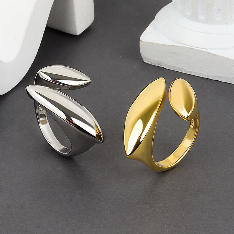 Minimalist For Women INS Cool Style Design Geometric Irregular High-end Open Rings