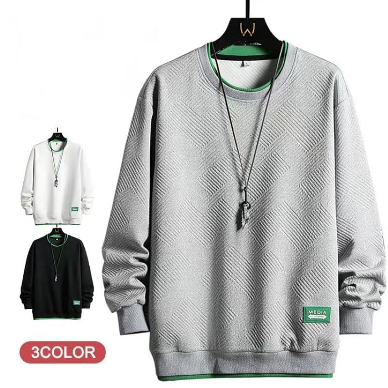 Men's Clothing men's trendy brand spring and autumn bottoming shirt long sleeve top clothes versatile casual men's sweatshirt men's clothing