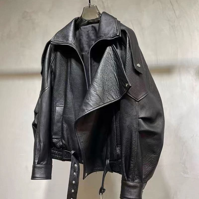 Women's Faux Leather Moto Jacket With Fleece Lining - Stylish Winter Coat For Casual & Urban Outfits