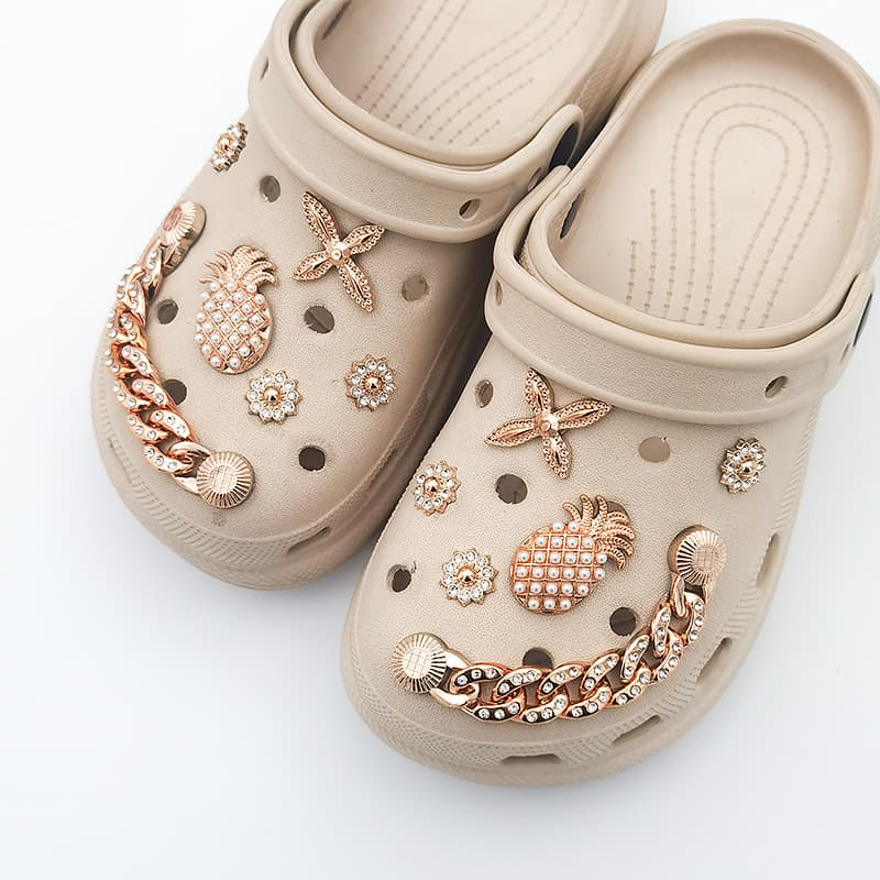 High-End DIY Clog Accessories Gold Star Flower And Sweet Potato Shoe Buckles For Shoe Decorations