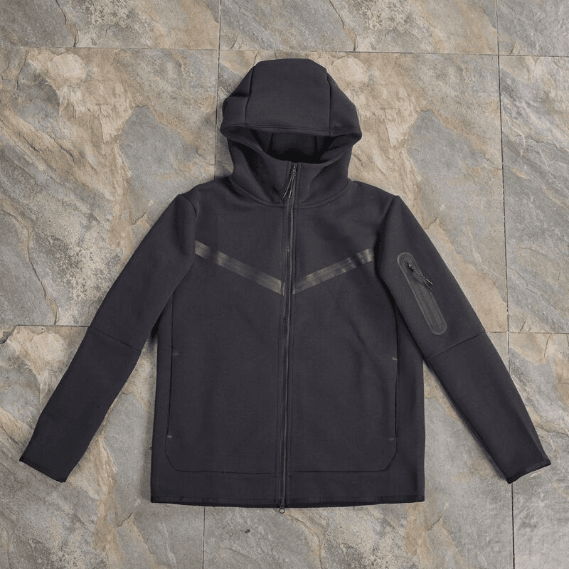 2024 Spring New Men's Zipper style Casual Seamless Sports Knitted Hooded Windproof Coat CU4490 Set