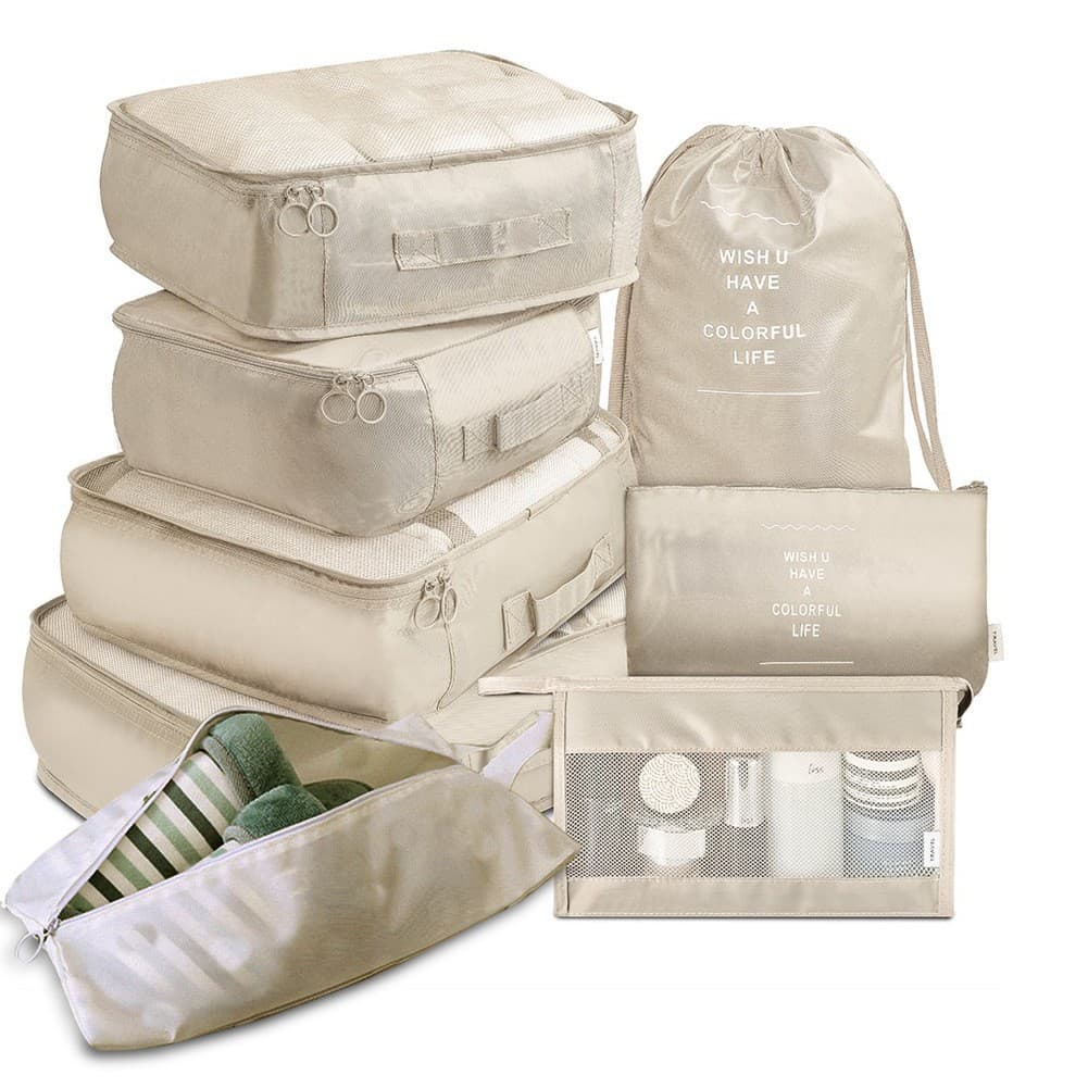 Women's Bags Travel Storage Set Travel Storage Bag Eight Piece Cosmetic Bag Travel Clothing Classification Storage Bag