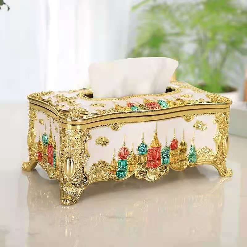 Home Furniture architectural carved paper box hotel desktop napkin box