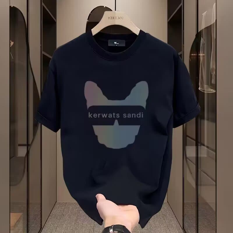 T-shirt d'été à manches courtes pour femme, collection tendance, coupe ample et décontractée, imprimé, manches courtes, noir.