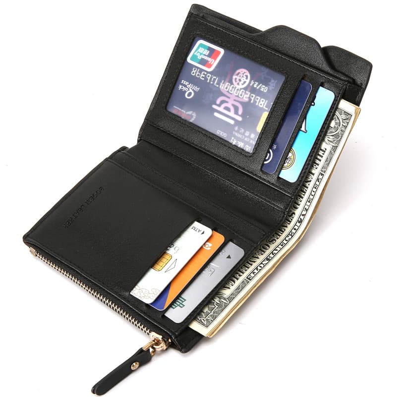 836 AE Men's New Card Holder Short Wallet Men Coin Purse Zipper Bag